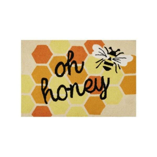 Puesta En Escena 2 x 3 ft. Oh Honey with Multi Honeycomb Hook Rug PU3691255